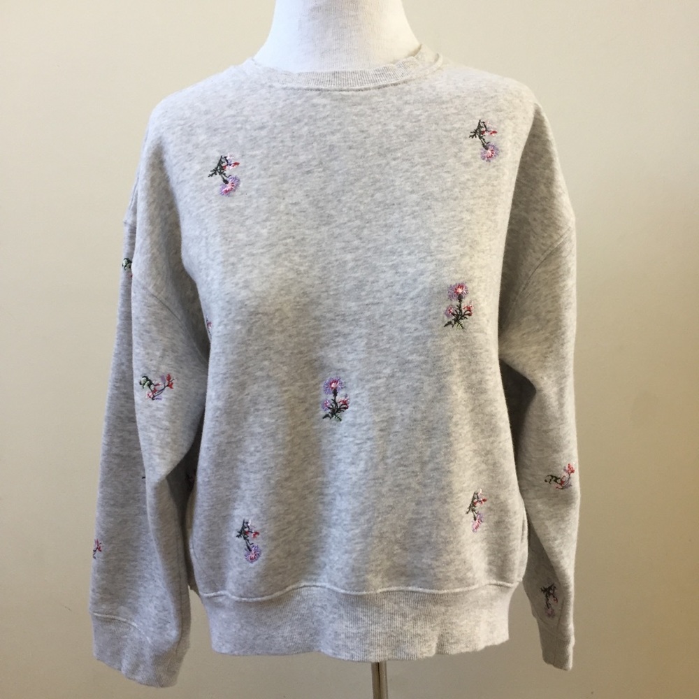H&M Flower Embroidered  Sweater